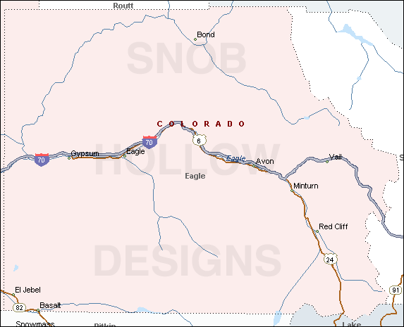 Eagle County Colorado map